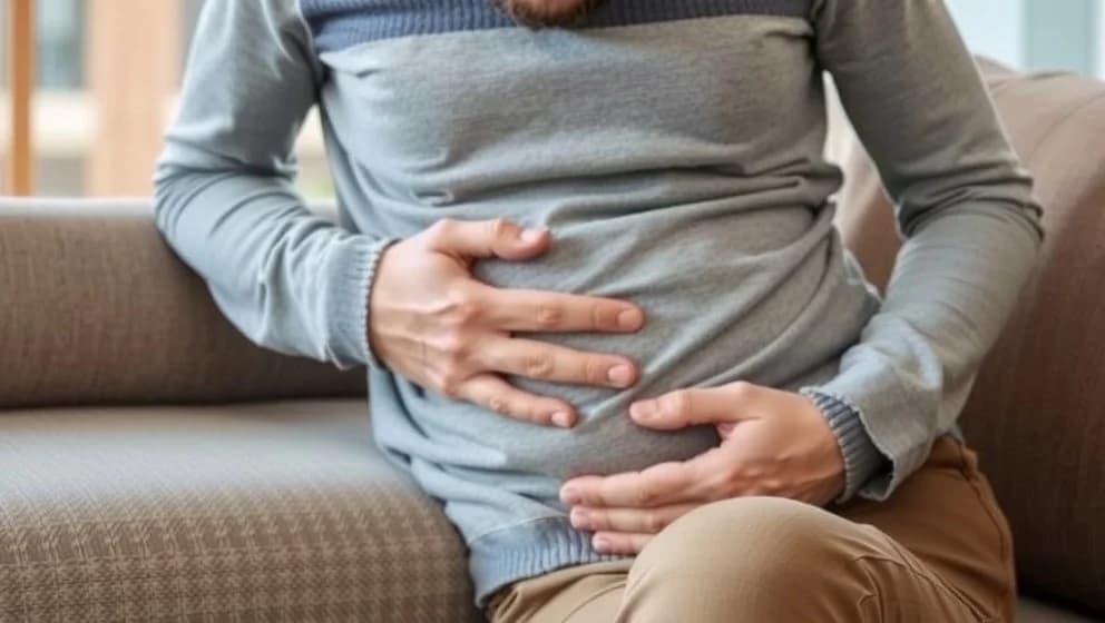 Ont i vänster sida av magen långt ner